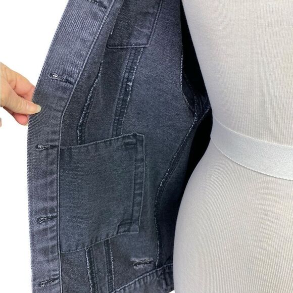 Highway Jeans M 3/4 sleeves,distressed long denim jacket 
Heavy metal vibe - Picture 5 of 7